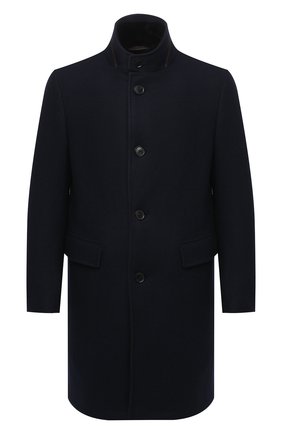 Мужской шерстяное пальто Z ZEGNA темно-синего цвета по цене 683500 руб., арт. 877031/42PCS0 | Фото 1 Мужской шерстяное пальто Z ZEGNA темно-синего цвета, арт. 877031/42PCS0 | Фото 1 (Материал утеплителя: Пух и перо, Натуральный мех; Материал внешний: Шерсть, Кашемир; Длина (верхняя одежда): До середины бедра; Рукава: Длинные; Мужское Кросс-КТ: пальто-верхняя одежда, Верхняя одежда; Стили: Классический)