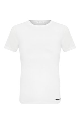 Мужская хлопковая футболка JIL SANDER белого цвета по цене 18150 руб., арт. JPUR707512-MR248308 | Фото 1 Мужская хлопковая футболка JIL SANDER белого цвета, арт. JPUR707512-MR248308 | Фото 1