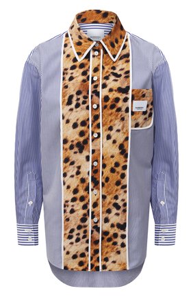 Женская хлопковая рубашка BURBERRY голубого цвета по цене 72500 руб., арт. 8036133 | Фото 1 Женская хлопковая рубашка BURBERRY голубого цвета, арт. 8036133 | Фото 1