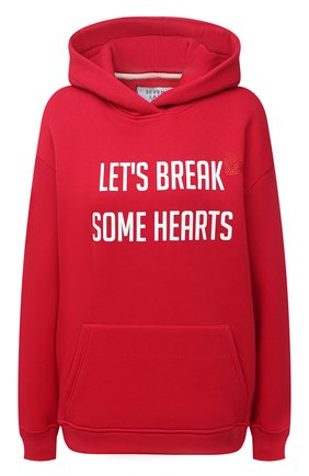 Женская хлопковое худи SEVEN LAB красного цвета по цене 11550 руб., арт. HW20-BR HEART-G01 red | Фото 1 Женская хлопковое худи SEVEN LAB красного цвета, арт. HW20-BR HEART-G01 red | Фото 1