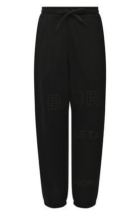Женские хлопковые джоггеры BURBERRY черного цвета по цене 39500 руб., арт. 8036102 | Фото 1 Женские хлопковые джоггеры BURBERRY черного цвета, арт. 8036102 | Фото 1