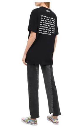 Женская хлопковая футболка VETEMENTS черного цвета по цене 23600 руб., арт. UE51TR300B 1600/W | Фото 2 Женская хлопковая футболка VETEMENTS черного цвета, арт. UE51TR300B 1600/W | Фото 2