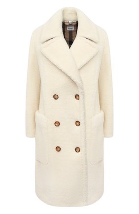 Женское шерстяное пальто BURBERRY белого цвета по цене 179500 руб., арт. 8032775 | Фото 1 Женское шерстяное пальто BURBERRY белого цвета, арт. 8032775 | Фото 1