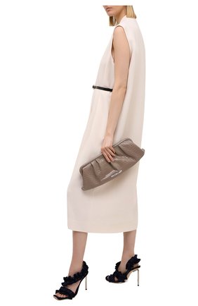 Женские текстильные босоножки OFF-WHITE синего цвета по цене 73150 руб., арт. 0WIH002F20FAB0014600 | Фото 2 Женские текстильные босоножки OFF-WHITE синего цвета, арт. 0WIH002F20FAB0014600 | Фото 2