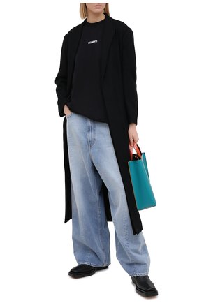 Женская хлопковая футболка VETEMENTS черного цвета по цене 32300 руб., арт. UE51TR540B 1600/W | Фото 2 Женская хлопковая футболка VETEMENTS черного цвета, арт. UE51TR540B 1600/W | Фото 2