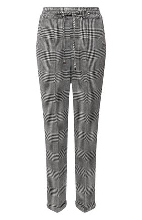 Женские брюки KITON черно-белого цвета по цене 118000 руб., арт. D37102S06304 | Фото 1 Женские брюки KITON черно-белого цвета, арт. D37102S06304 | Фото 1