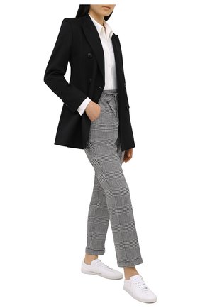 Женские брюки KITON черно-белого цвета по цене 118000 руб., арт. D37102S06304 | Фото 2 Женские брюки KITON черно-белого цвета, арт. D37102S06304 | Фото 2