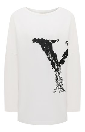 Женская хлопковый лонгслив YOHJI YAMAMOTO белого цвета по цене 34950 руб., арт. NR-T61-077 | Фото 1 Женская хлопковый лонгслив YOHJI YAMAMOTO белого цвета, арт. NR-T61-077 | Фото 1