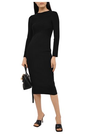 Женское платье из вискозы EMPORIO ARMANI черного цвета по цене 59950 руб., арт. 6H2AW1/2M4BZ | Фото 2 Женское платье из вискозы EMPORIO ARMANI черного цвета, арт. 6H2AW1/2M4BZ | Фото 2