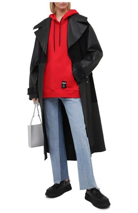 Женская хлопковое худи MSGM красного цвета по цене 19650 руб., арт. 2945MDM34 207649 | Фото 2 Женская хлопковое худи MSGM красного цвета, арт. 2945MDM34 207649 | Фото 2