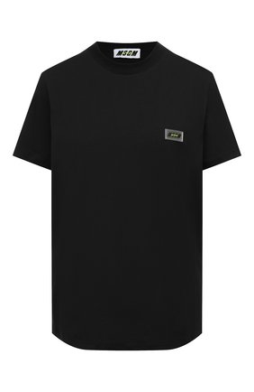 Женская хлопковая футболка MSGM черного цвета по цене 9965 руб., арт. 2945MDM30 207648 | Фото 1 Женская хлопковая футболка MSGM черного цвета, арт. 2945MDM30 207648 | Фото 1