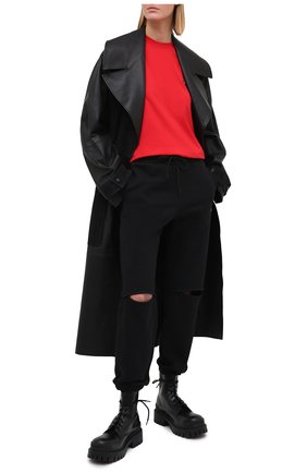 Женская хлопковая футболка MSGM красного цвета по цене 11550 руб., арт. 2945MDM18 207648 | Фото 2 Женская хлопковая футболка MSGM красного цвета, арт. 2945MDM18 207648 | Фото 2