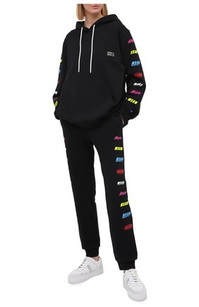Женская хлопковое худи MSGM черного цвета по цене 19650 руб., арт. 2945MDM17 207649 | Фото 2 Женская хлопковое худи MSGM черного цвета, арт. 2945MDM17 207649 | Фото 2