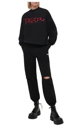 Женская хлопковый свитшот MSGM черного цвета по цене 19950 руб., арт. 2942MDM191 207999 | Фото 2 Женская хлопковый свитшот MSGM черного цвета, арт. 2942MDM191 207999 | Фото 2