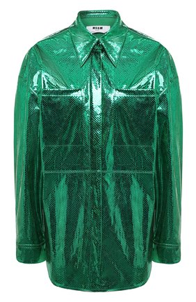 Женская рубашка MSGM зеленого цвета по цене 39950 руб., арт. 2942MDE115 207815 | Фото 1 Женская рубашка MSGM зеленого цвета, арт. 2942MDE115 207815 | Фото 1