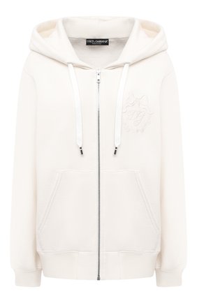 Женский хлопковая толстовка DOLCE & GABBANA белого цвета по цене 65050 руб., арт. F9I52Z/G7XQK | Фото 1 Женский хлопковая толстовка DOLCE & GABBANA белого цвета, арт. F9I52Z/G7XQK | Фото 1