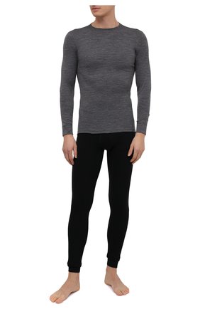 Мужские шерстяные кальсоны NORVEG черного цвета, арт. 14CCM003RU-002 | Фото 2 (Материал внешний: Шерсть; Кросс-КТ: бельё; Длина (брюки, джинсы): Стандартные)