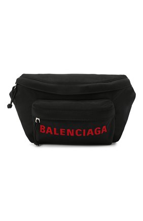 Мужская текстильная поясная сумка wheel BALENCIAGA черного цвета по цене 63900 руб., арт. 533009/H858X | Фото 1 Мужская текстильная поясная сумка wheel BALENCIAGA черного цвета, арт. 533009/H858X | Фото 1