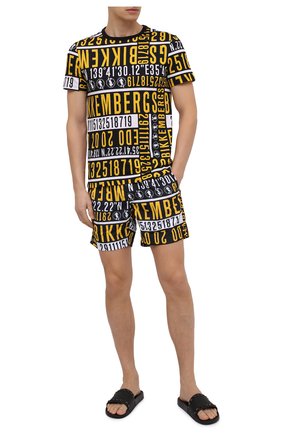 Мужская хлопковая футболка DIRK BIKKEMBERGS желтого цвета по цене 7645 руб., арт. VBKB04903 | Фото 2 Мужская хлопковая футболка DIRK BIKKEMBERGS желтого цвета, арт. VBKB04903 | Фото 2