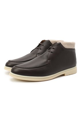 Мужские кожаные ботинки walk and walk wintery LORO PIANA темно-коричневого цвета по цене 85350 руб., арт. FAL4244 | Фото 1 Мужские кожаные ботинки walk and walk wintery LORO PIANA темно-коричневого цвета, арт. FAL4244 | Фото 1