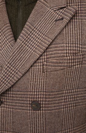 Мужской кашемировое пальто GIORGIO ARMANI коричневого цвета, арт. 0WG0L05Q/T01ZU | Фото 5 (Материал внешний: Шерсть, Кашемир; Рукава: Длинные; Длина (верхняя одежда): До колена; Материал подклада: Синтетический материал; Мужское Кросс-КТ: пальто-верхняя одежда; Стили: Кэжуэл)
