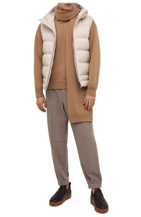 Мужской кашемировые джоггеры GIORGIO ARMANI бежевого цвета по цене 224500 руб., арт. 0WGPP0D7/T0059 | Фото 2 Мужской кашемировые джоггеры GIORGIO ARMANI бежевого цвета, арт. 0WGPP0D7/T0059 | Фото 2