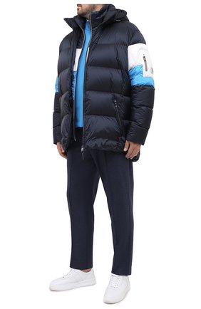 Мужская пуховая куртка BOGNER темно-синего цвета по цене 272500 руб., арт. 31024253 | Фото 2 Мужская пуховая куртка BOGNER темно-синего цвета, арт. 31024253 | Фото 2 (Рукава: Длинные; Материал внешний: Синтетический материал; Длина (верхняя одежда): До середины бедра; Материал утеплителя: Пух и перо; Мужское Кросс-КТ: Верхняя одежда, Пуховик-верхняя одежда, пуховик-короткий; Кросс-КТ: Пуховик, Куртка; Стили: Кэжуэл; Big sizes: Big Sizes)