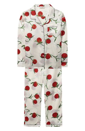 Детская шелковая пижама LITTLE YOLKE белого цвета по цене 22600 руб., арт. SS21-12S-0P-PER/5-12Y | Фото 1 Детская шелковая пижама LITTLE YOLKE белого цвета, арт. SS21-12S-0P-PER/5-12Y | Фото 1