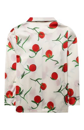 Детская шелковая пижама LITTLE YOLKE белого цвета по цене 22600 руб., арт. SS21-12S-0P-PER/5-12Y | Фото 3 Детская шелковая пижама LITTLE YOLKE белого цвета, арт. SS21-12S-0P-PER/5-12Y | Фото 3