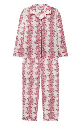 Детская хлопковая пижама LITTLE YOLKE розового цвета по цене 7995 руб., арт. SS21-12C-BL-LY/9-12Y | Фото 1 Детская хлопковая пижама LITTLE YOLKE розового цвета, арт. SS21-12C-BL-LY/9-12Y | Фото 1