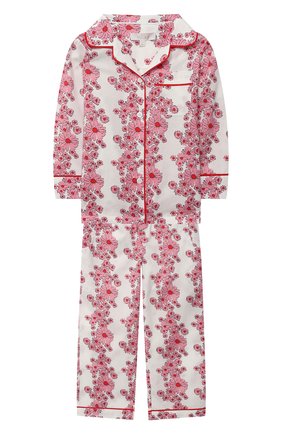 Детская хлопковая пижама LITTLE YOLKE розового цвета по цене 6995 руб., арт. SS21-12C-BL-LY/1-8Y | Фото 1 Детская хлопковая пижама LITTLE YOLKE розового цвета, арт. SS21-12C-BL-LY/1-8Y | Фото 1