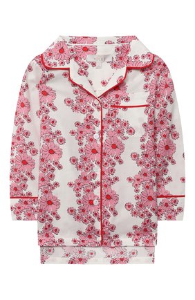 Детская хлопковая пижама LITTLE YOLKE розового цвета по цене 6995 руб., арт. SS21-12C-BL-LY/1-8Y | Фото 2 Детская хлопковая пижама LITTLE YOLKE розового цвета, арт. SS21-12C-BL-LY/1-8Y | Фото 2