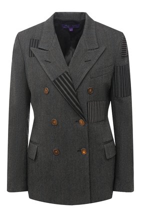 Женский жакет из шерсти и шелка RALPH LAUREN серого цвета по цене 311500 руб., арт. 290824556 | Фото 1 Женский жакет из шерсти и шелка RALPH LAUREN серого цвета, арт. 290824556 | Фото 1