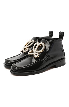 Женская кожаные ботинки LOEWE черного цвета по цене 93400 руб., арт. L814290X07 | Фото 1 Женская кожаные ботинки LOEWE черного цвета, арт. L814290X07 | Фото 1