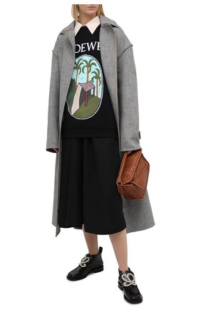 Женский хлопковый свитшот LOEWE черного цвета по цене 54900 руб., арт. S897Y24X02 | Фото 2 Женский хлопковый свитшот LOEWE черного цвета, арт. S897Y24X02 | Фото 2