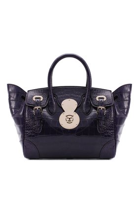 Женская сумка из кожи аллигатора RALPH LAUREN темно-фиолетового цвета по цене 2260000 руб., арт. 435832072/AMIS | Фото 1 Женская сумка из кожи аллигатора RALPH LAUREN темно-фиолетового цвета, арт. 435832072/AMIS | Фото 1 (Ремень/цепочка: На ремешке; Размер: medium; Сумки-технические: Сумки top-handle; Материал: Экзотическая кожа)