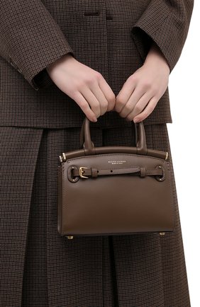 Женская сумка rl50 mini RALPH LAUREN коричневого цвета, арт. 435769078 | Фото 2 (Сумки-технические: Сумки через плечо, Сумки top-handle; Материал: Натуральная кожа; Размер: mini; Ремень/цепочка: На ремешке)