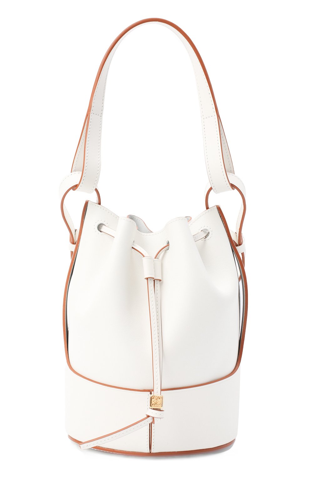 Женская сумка balloon LOEWE белого цвета, арт. A710C31X31 | Фото 1 (Сумки-технические: Сумки через плечо, Сумки top-handle; Материал: Натуральная кожа; Ремень/цепочка: На ремешке; Размер: small)