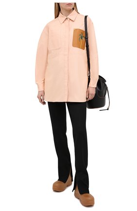 Женская хлопковая рубашка LOEWE розового цвета по цене 69300 руб., арт. S897Y02X01 | Фото 2 Женская хлопковая рубашка LOEWE розового цвета, арт. S897Y02X01 | Фото 2