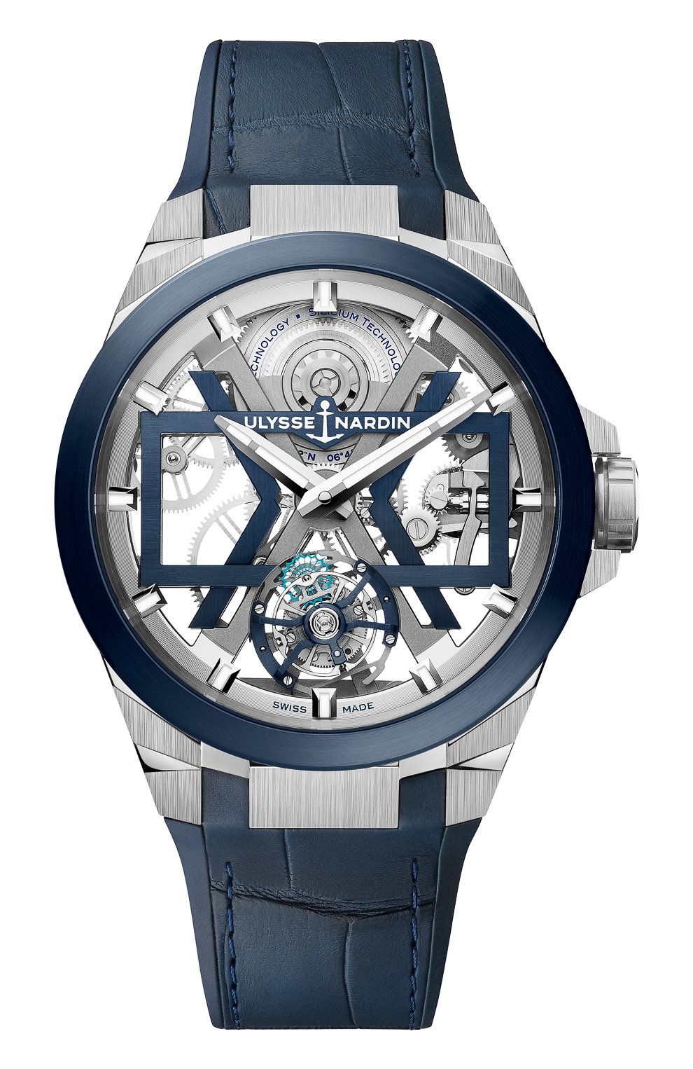 Мужские часы blast ULYSSE NARDIN синего цвета, арт. 1723-400/03 | Фото 1