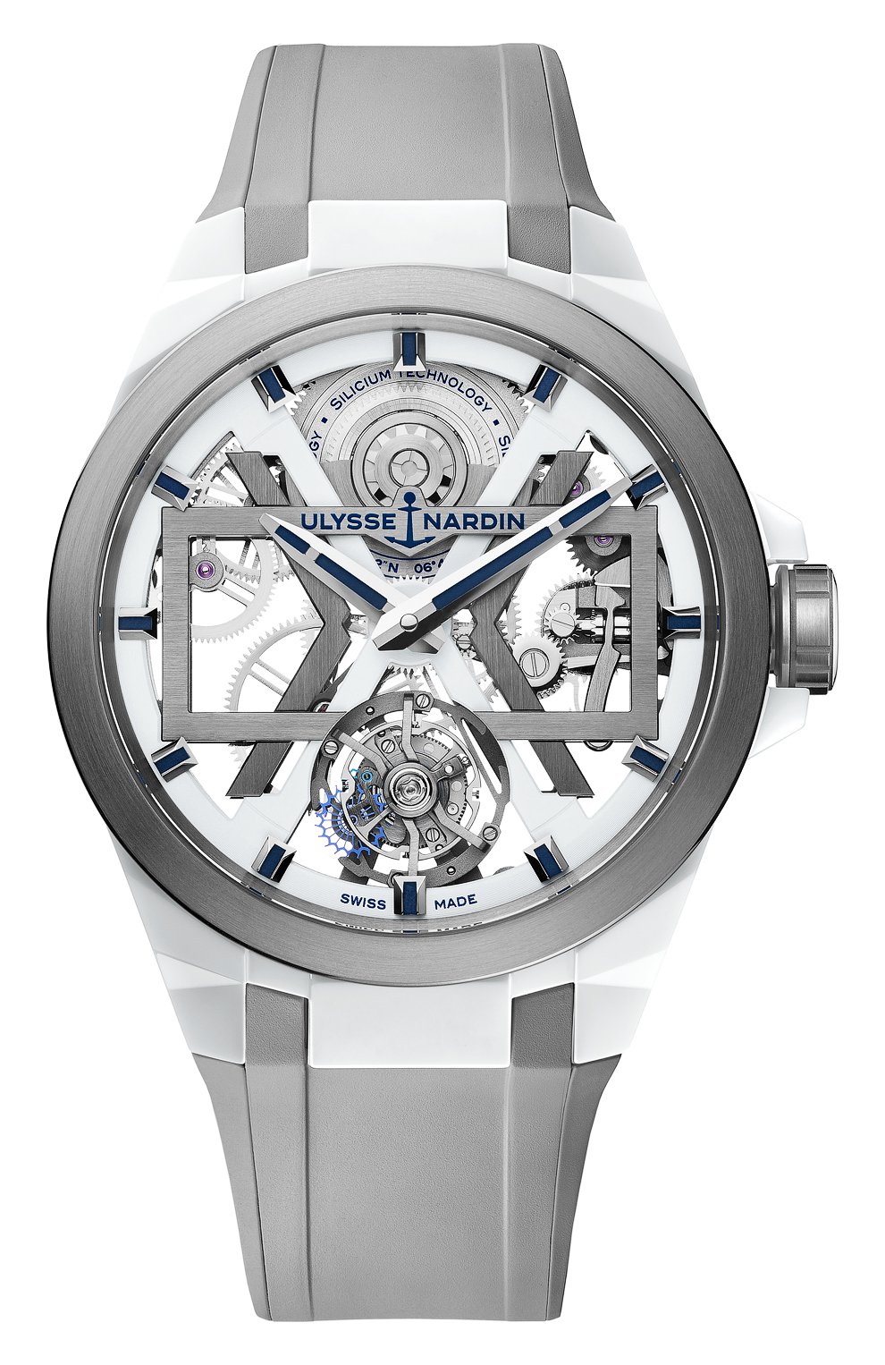 Мужские часы blast ULYSSE NARDIN белого цвета, арт. 1723-400-3A/00 | Фото 1