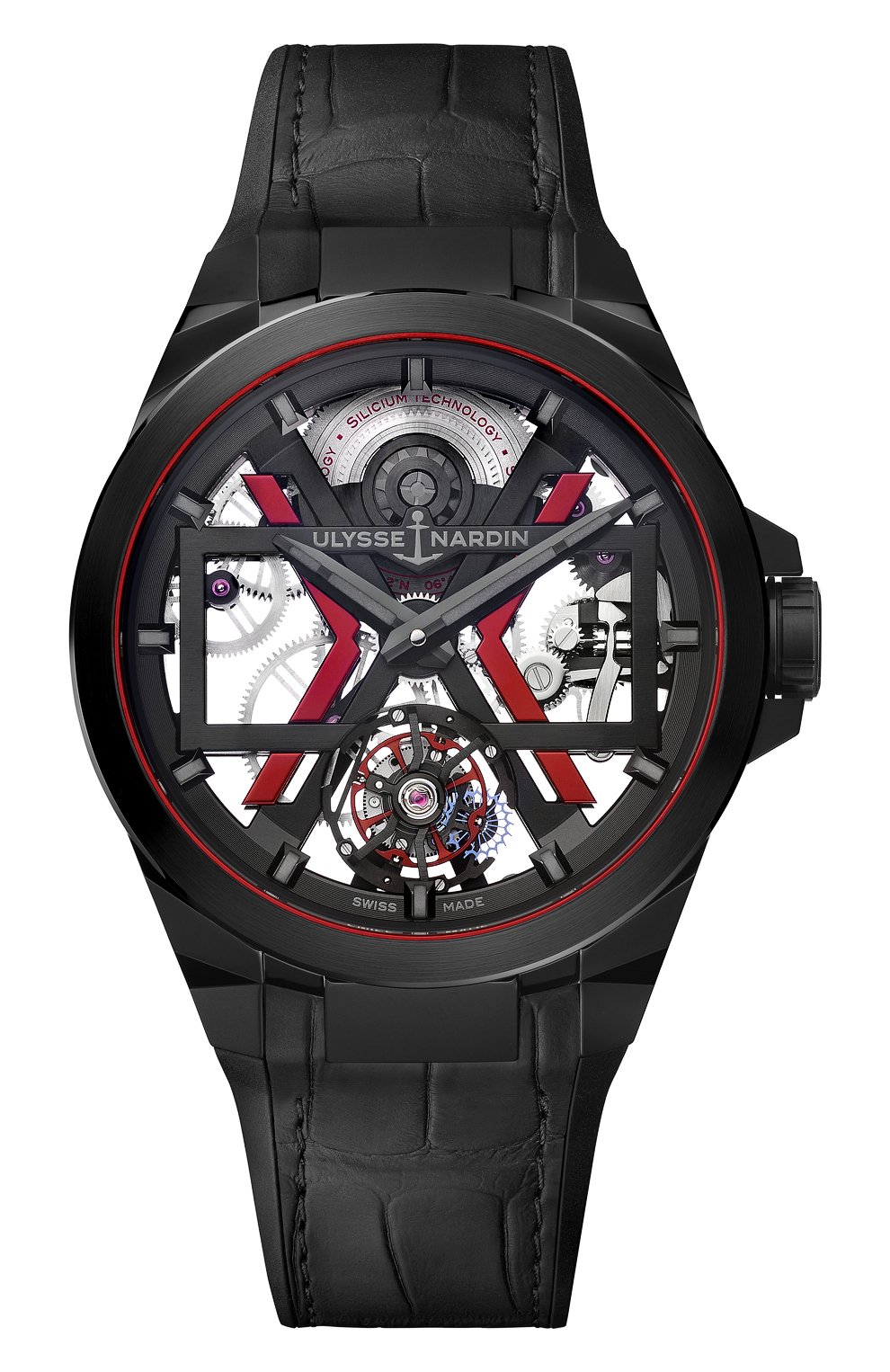 Мужские часы blast ULYSSE NARDIN черного цвета, арт. 1723-400-3A/BLACK | Фото 1