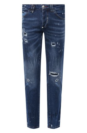 Мужские джинсы PHILIPP PLEIN синего цвета по цене 51990 руб., арт. A20C MDT2318 PDE004N | Фото 1 Мужские джинсы PHILIPP PLEIN синего цвета, арт. A20C MDT2318 PDE004N | Фото 1