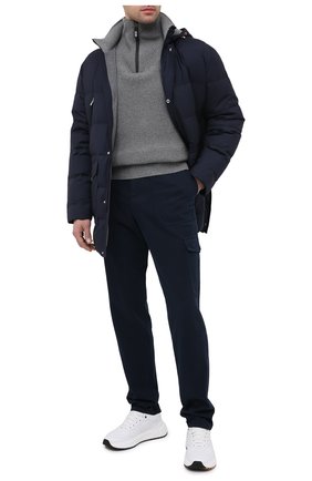 Мужской хлопковые брюки-карго BRUNELLO CUCINELLI синего цвета по цене 72800 руб., арт. M271DS1980 | Фото 2 Мужской хлопковые брюки-карго BRUNELLO CUCINELLI синего цвета, арт. M271DS1980 | Фото 2