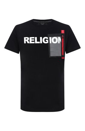 Мужская хлопковая футболка RELIGION черного цвета по цене 5380 руб., арт. 30PVSN04 | Фото 1 Мужская хлопковая футболка RELIGION черного цвета, арт. 30PVSN04 | Фото 1