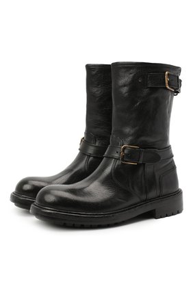 Мужские кожаные сапоги DOLCE & GABBANA черного цвета по цене 115000 руб., арт. A70032/AW352 | Фото 1 Мужские кожаные сапоги DOLCE & GABBANA черного цвета, арт. A70032/AW352 | Фото 1