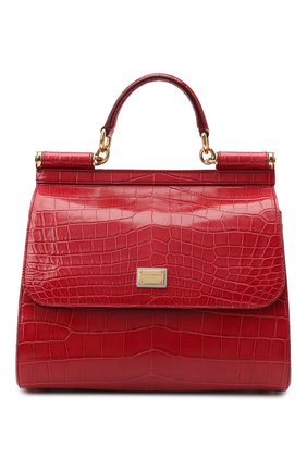 Женская сумка sicily 62 medium из кожи крокодила DOLCE & GABBANA бордового цвета по цене 1565000 руб., арт. 0116/BB6002/B218V | Фото 1 Женская сумка sicily 62 medium из кожи крокодила DOLCE & GABBANA бордового цвета, арт. 0116/BB6002/B218V | Фото 1