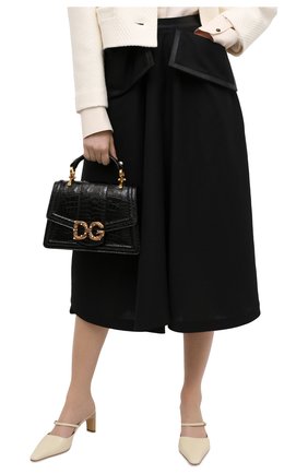 Женская сумка dg amore из кожи крокодила DOLCE & GABBANA черного цвета по цене 1735000 руб., арт. BB6675/B2DF8/AMIS | Фото 2 Женская сумка dg amore из кожи крокодила DOLCE & GABBANA черного цвета, арт. BB6675/B2DF8/AMIS | Фото 2
