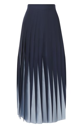 Женская шелковая юбка VALENTINO голубого цвета, арт. UB3RA6E05P0 | Фото 1 (Материал внешний: Шелк; Длина Ж (юбки, платья, шорты): Миди; Женское Кросс-КТ: Юбка-одежда; Стили: Романтичный)