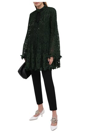 Женская блузка OSCAR DE LA RENTA зеленого цвета по цене 253000 руб., арт. 20PN7102GRL | Фото 2 Женская блузка OSCAR DE LA RENTA зеленого цвета, арт. 20PN7102GRL | Фото 2